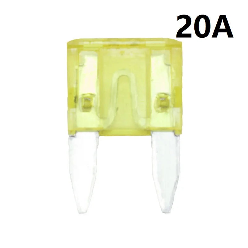 20 Pcs 5A 7.5A 10A 15A 20A 25A 30A Amp Mini Fuses for Car Truck Automotive Fuse Accessories Blade