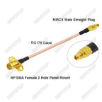 10PCS/LOT SMA to MMCX Cable RP-SMA / SMA Female Waterproof O-Ring  to MMCX Male Straight/180° RG178 Pigtail RF Coaxial Jumper