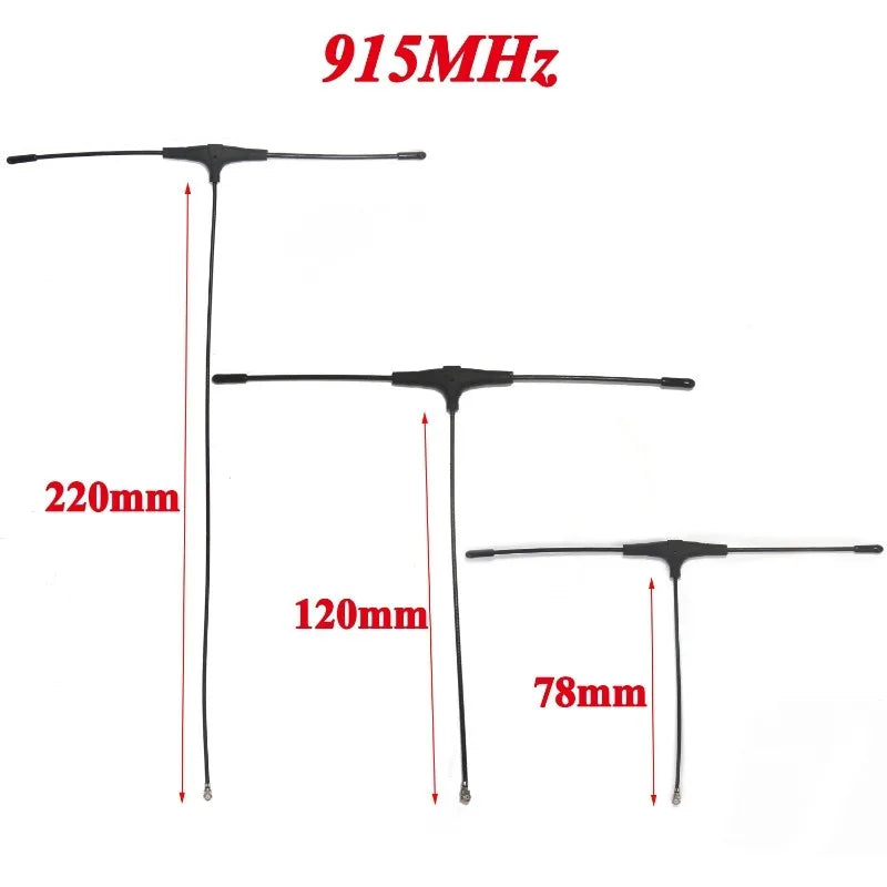 915MHz 2.4G T-type ELRS Antenna 78/120/220mm  IPEX 1 IPEX1 for FPV Drone TBS CROSSFIRE FRSKY R9mm R9MX ELRS Nano EP1 RX Receiver