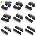 10pcs DC3 2.54mm DIP RA Right Angle SMT Double Row 6P 10P 20P 26P 34P 40P ISP Male Pin IDC JTAG Socket Box Header