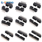 10pcs DC3 2.54mm DIP RA Right Angle SMT Double Row 6P 10P 20P 26P 34P 40P ISP Male Pin IDC JTAG Socket Box Header