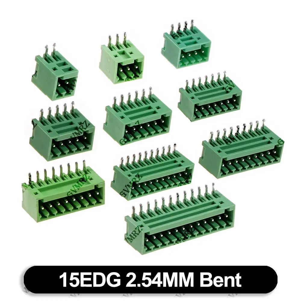 5PCS 7P 8P 10P KF15EDG 2.54mm PCB Screw Terminal Block 2~12 Pin 15EDG 2.54 Male Plug Female Socket Pin Header Wire Connector