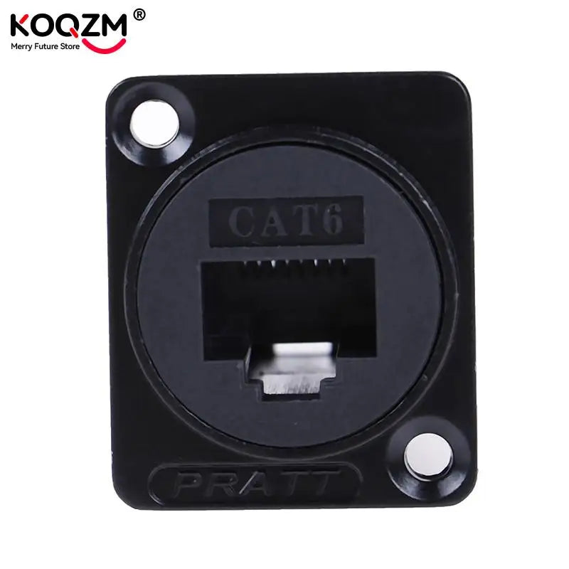 D-type Module RJ45 Socket Cable Female Signal Connector Cat6 Panel Mount Network Ethernet Extension Interface Adapter