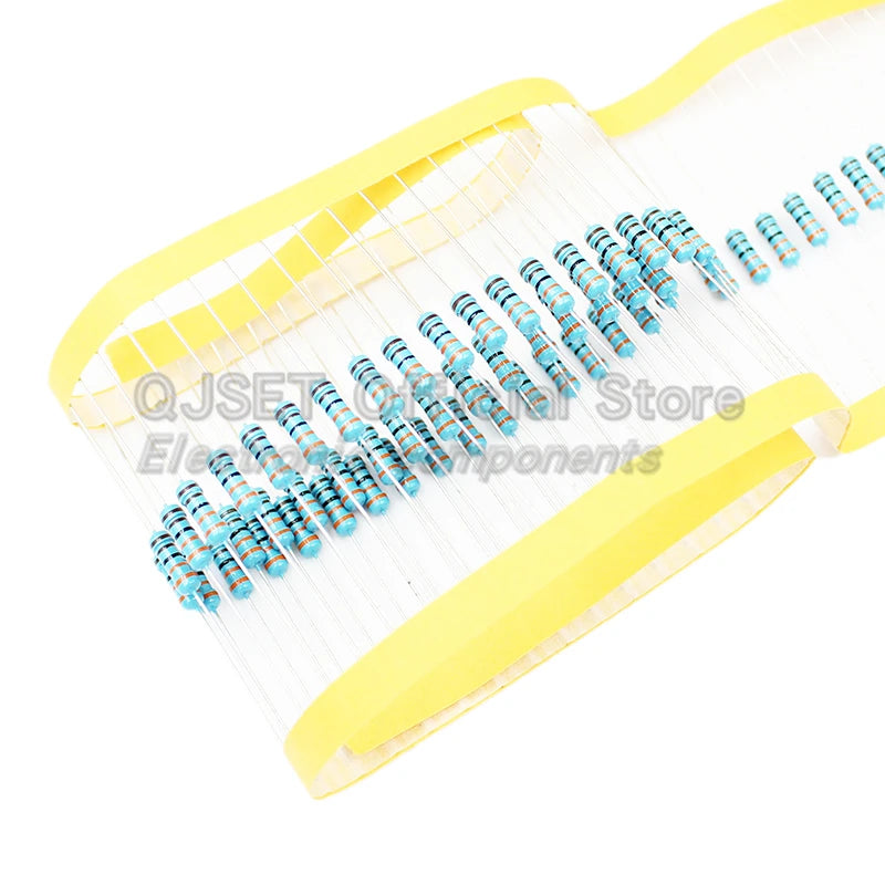 50pcs 1/2W Metal Film Resistors 1% 0.5W 10R 15R 47 100 200 220 470 510 Ohm 1K 2.2K 4.7K 10K 47K 100k 200k 220k 510k 470k 1M Ohms