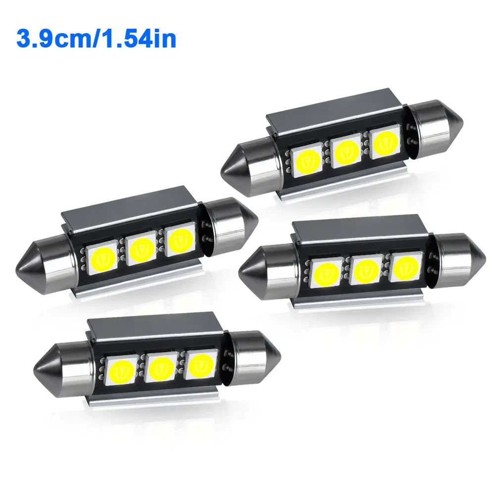 2/4/6/10PCS Super Bright Festoon LED 31/36/39/42MM 5050 3Chips Aluminum Body Fast Cooling for Car Reading Liscense Plate Light