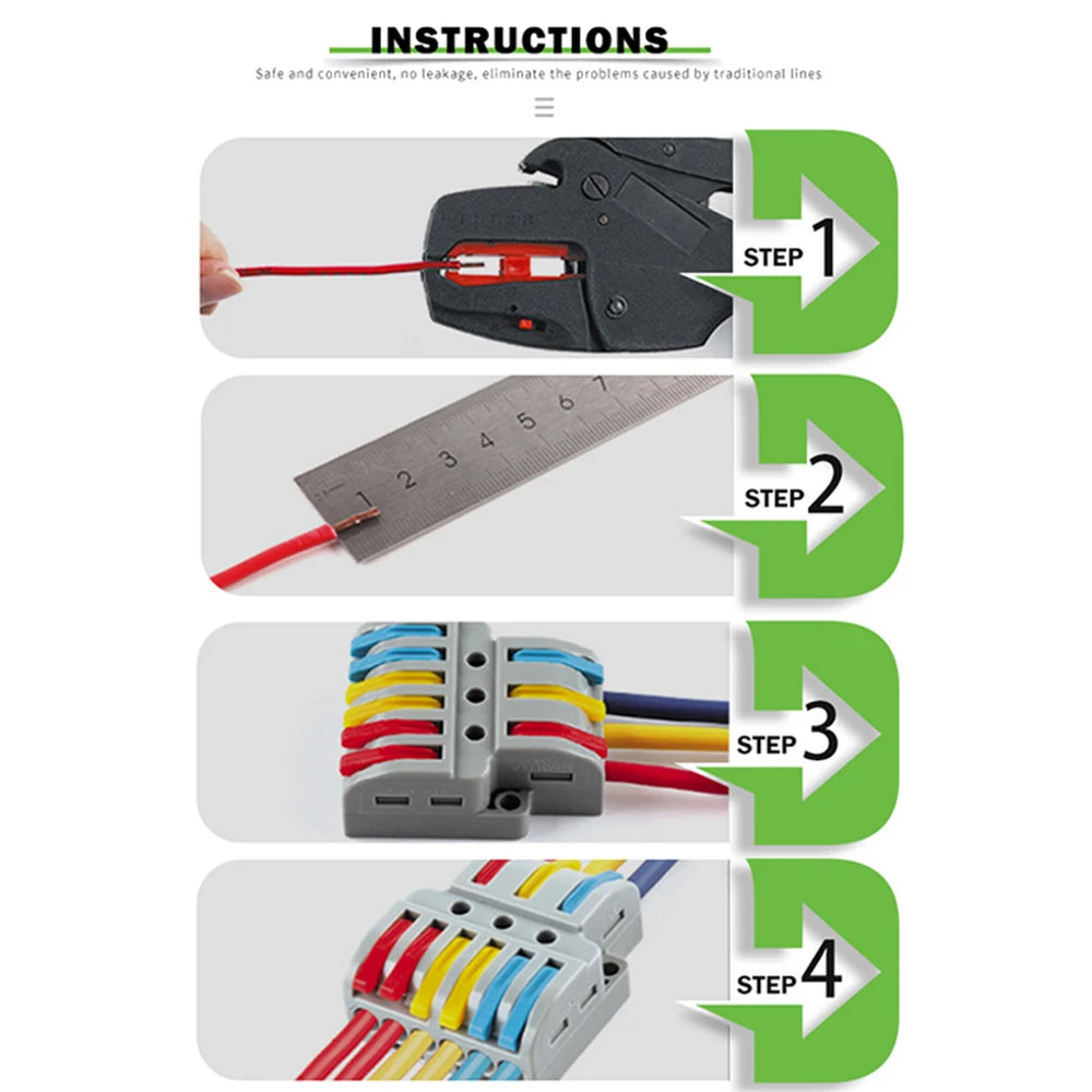 5PCS Wire Connector Multicolour Lever Push-in Electrical Cable Home Connectors LED Junction Box Universal Compact Terminal Block