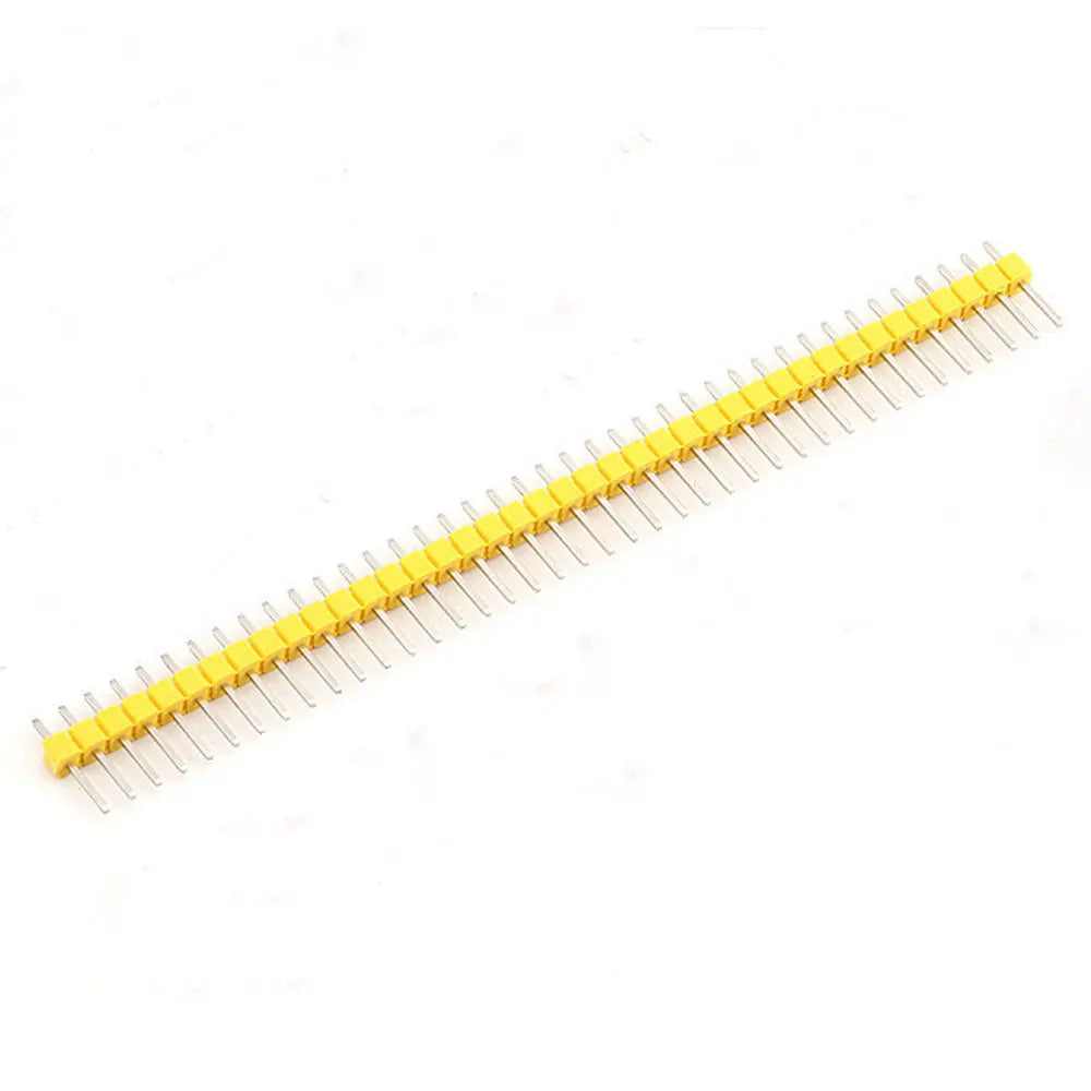 10PCS 2.54mm 1X40Pin Single Row Male Breakable Pin Header Connector PCB Pin Strip for Arduino Yellow/Green/White/Black/Red/Blue