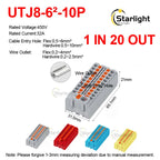 Distribution block PTFIX2.5mm² Wire Electrical Cable Connectors Plug-in Terminal Block  Splitter DIN-Rail Mounting Junction Box