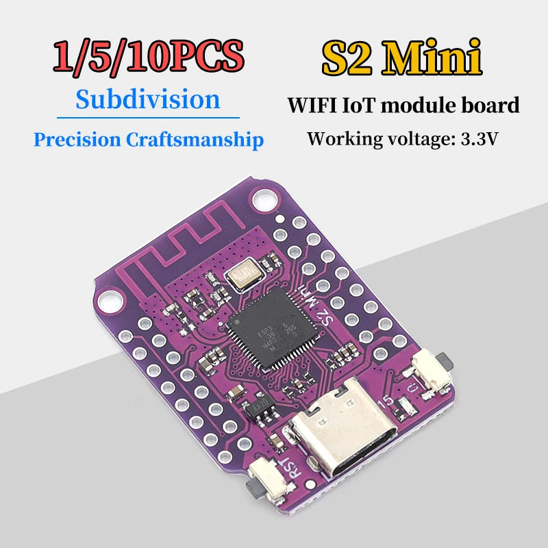 LOLIN ESP32 S2 Mini V1.0.0 ESP32-S2FN4R2 4MB Flash 2MB PSRAM WiFi IoT Board Support MicroPython Arduino