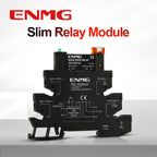 ENMG 1Pcs Slim Relay Modules DIN-Rail SSR Solid State Relay Integrated PCB 6A 2A DC Control DC AC 5V 12V 24V 220V Mount Power 41