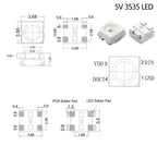 Ws2812b 5v Ws2812 5050 3528 4020 1204 1209 0807 2020 Mini Smd Led Chip Addressable Digital Pixel Rgb Full Color Led Diode Lamp