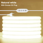 Dimmable Switch 220V COB LED Strip Neon Light Dimmer Power Kit Waterproof 3000K 4000K 6000K 288LED Kitchen Room Decor Flex Lamp