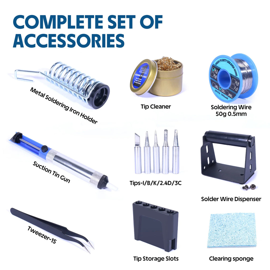 WEP 927-II 2 Helping Hands Electric Soldering Iron Station Digital Display 60W Soldering iron Kit Temperature Adjust Welding Too
