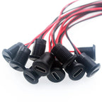 1-10PCS 2Pin USB-C Connector Type-C Waterproof with PH 2.0 nut locking Panel mounting TPC Waterproof Fast Charging jack port