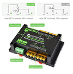 Waveshare Industrial Modbus RTU 4-ch Relay Module with RS485 Interface, 30A High Current, Onboard LED Indicators