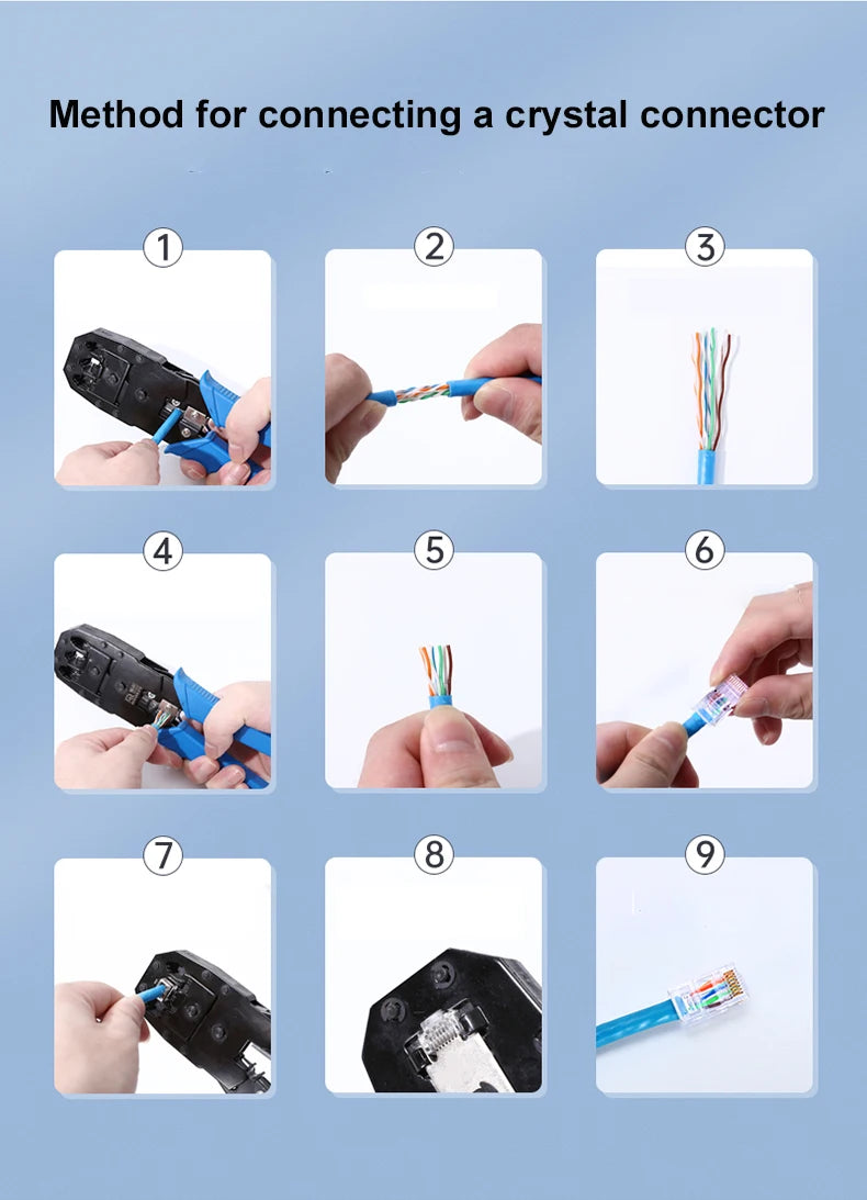 SAMZHE CAT6 UTP 50U RJ45 Modular Plug Connector 8P8C Crimp End Ethernet Cable Ethernet Connector