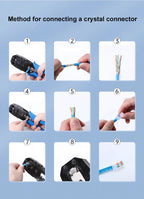 SAMZHE CAT6 UTP 50U RJ45 Modular Plug Connector 8P8C Crimp End Ethernet Cable Ethernet Connector