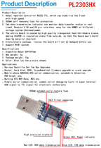 3pcs/lot =1PCS PL2303HX+1PCS CP2102+1PCS CH340G USB TO TTL for arduino PL2303 CP2102 5PIN USB to UART TTL Module