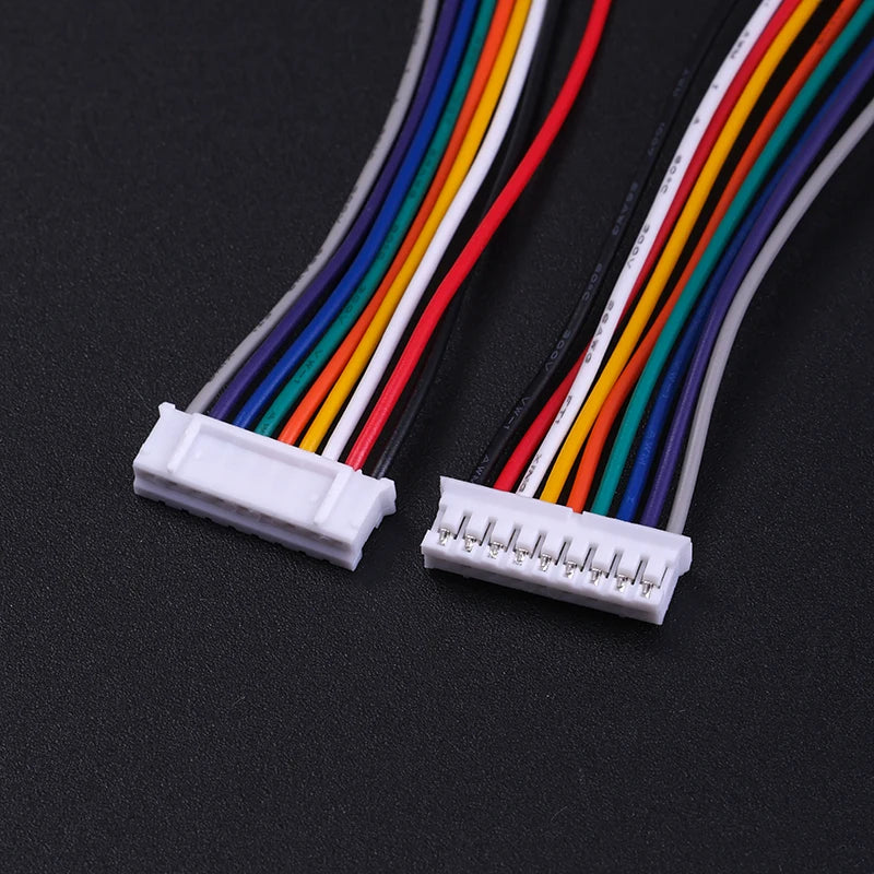 20PCS=10Sets  Micro Mini 2.0PH Connector Sets 2-10 Pin Male Female with Wires 200mm 26AWG Plug Socket for Electronics