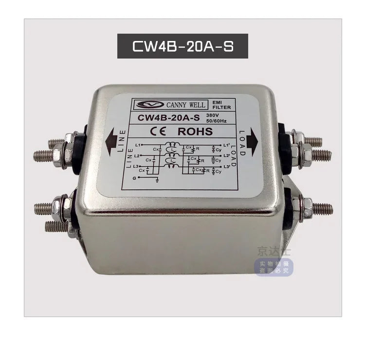 Taiwan EMI Purification Power Filter CW4B 10A 20A 30A Three-phase Three-wire S Anti-interference AC 380V