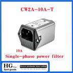 10A 6A 3A Single-phase power filter EMI filter socket CW2A-6A-T audio power purifier Vehicle CW2A-3A-T CW2A-6A-T CW2A-10A-T