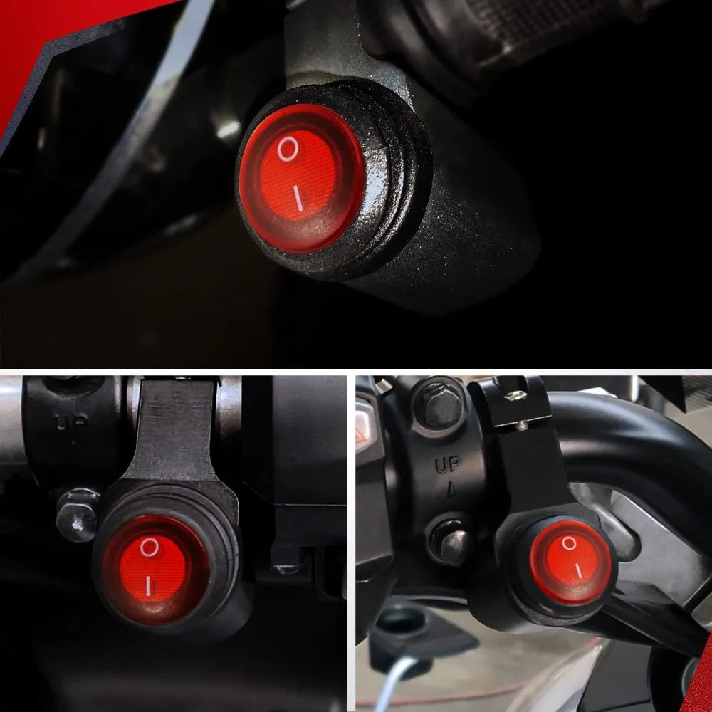 Nilight Motorcycle Handlebar Switch Plug and Play 12V ATV Light Push Button Waterproof ON Off Switches for UTV Driving Lights- Fits 7/8" Handlebars (22mm)