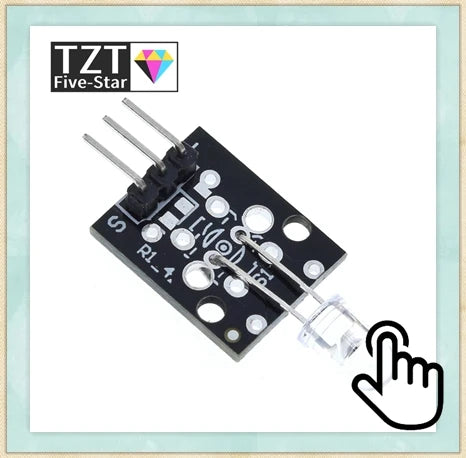 TZT 1/3PCS KY-008 3pin 650nm Red Laser Transmitter Dot Diode Copper Head Module for arduino DIY Kit