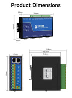 RS485 RS232 to Ethernet 8 Ways Serial Server NB183-V2 Series TCP UDP MQTT HTTP Modbus Gateway TCP- RTU POE