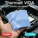100pcs High Performance 21 W/mK 0.5/1.0/1.5/2.0/2.5mm Thermal Pad GPU CPU Heatsink Cooling Conductive Silicone Pad