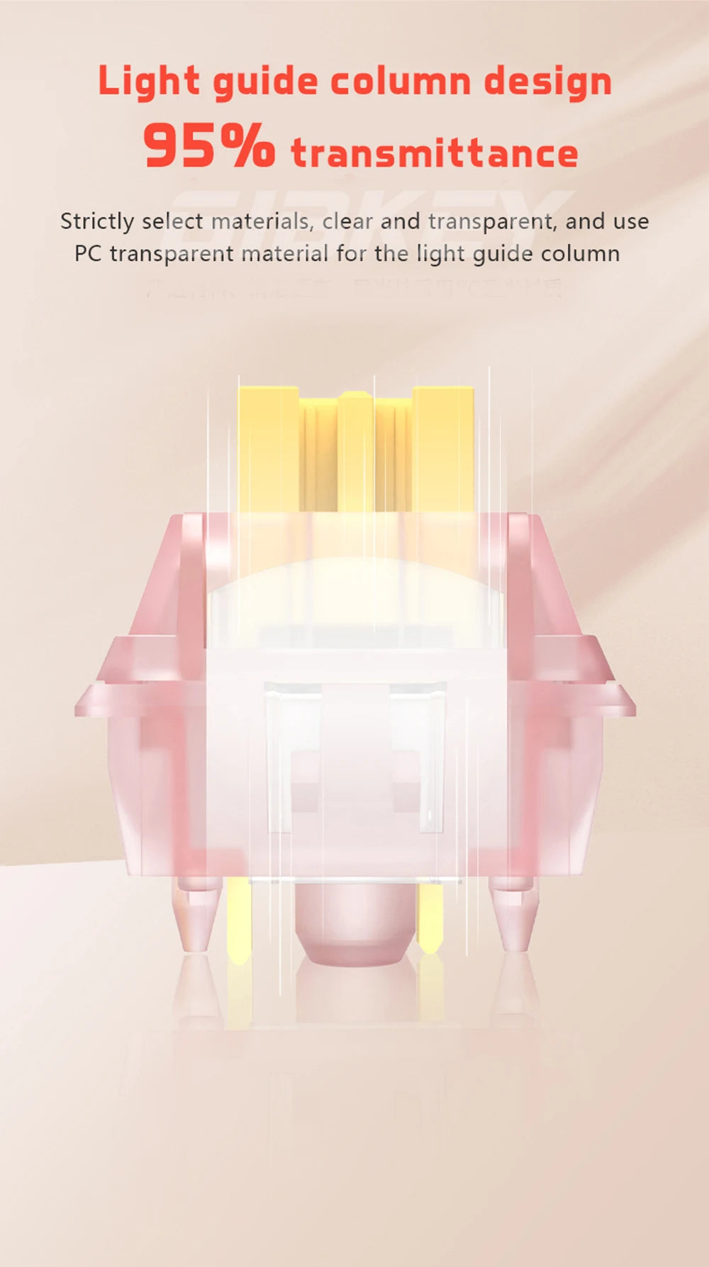 Outemu Silent Switch Peach V3 Switch Mute Lemon Switches Hot swap Quiet Mechanical Keyboard Linear Tactile 5Pin Pre Lubed POM