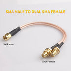 RP SMA Male/Female to Dual SMA Male Female 2 X SMA 2 Way Antenna Adapter Y Type Splitter Pigtail RG316 RF Coax Extension Cable