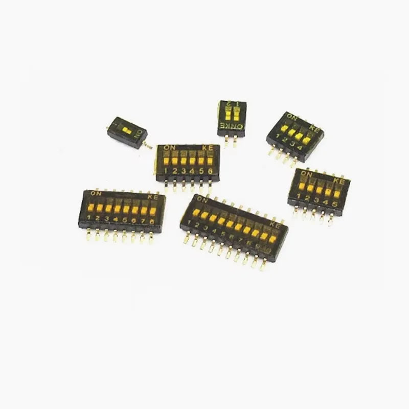 5Pcs 1.27mm Pitch Dip Switch SMD SMT Slide Type Switch 1/2/3/4/5/6/8 Position