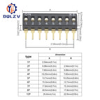 DIP Switch Toggle Switches 2.54mm 1P/2P/3P/4P/5P/6P/8P/10P black 2.54MM SMD Switch Gold Plated Pin