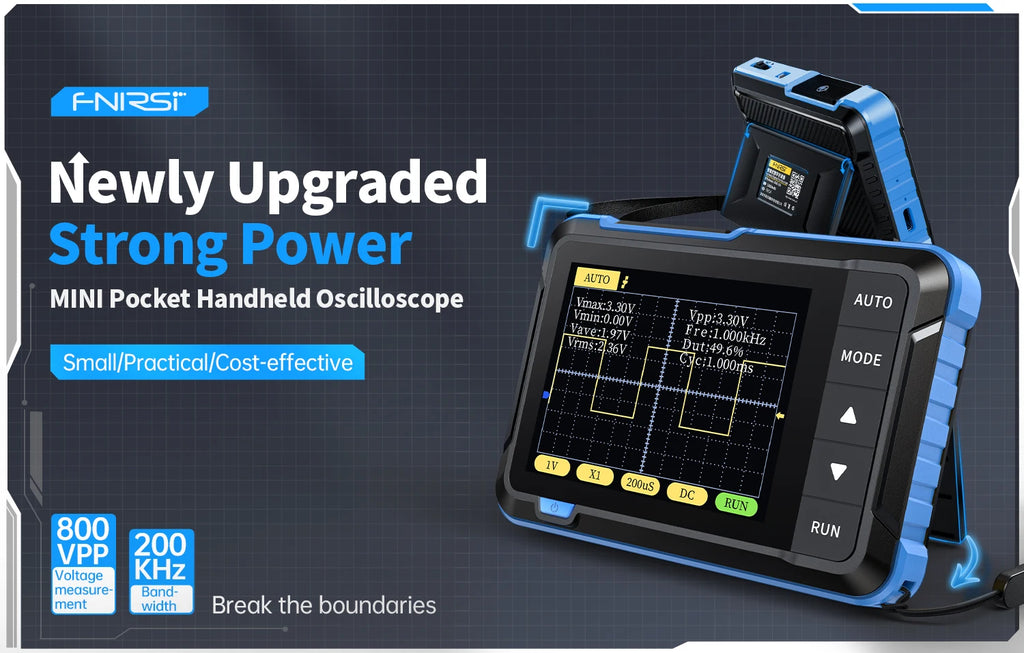 FNIRSI DSO-152 DSO-153 DSO510 Handheld Digital Oscilloscope 200KHz/1MHz/10MHz Bandwidth