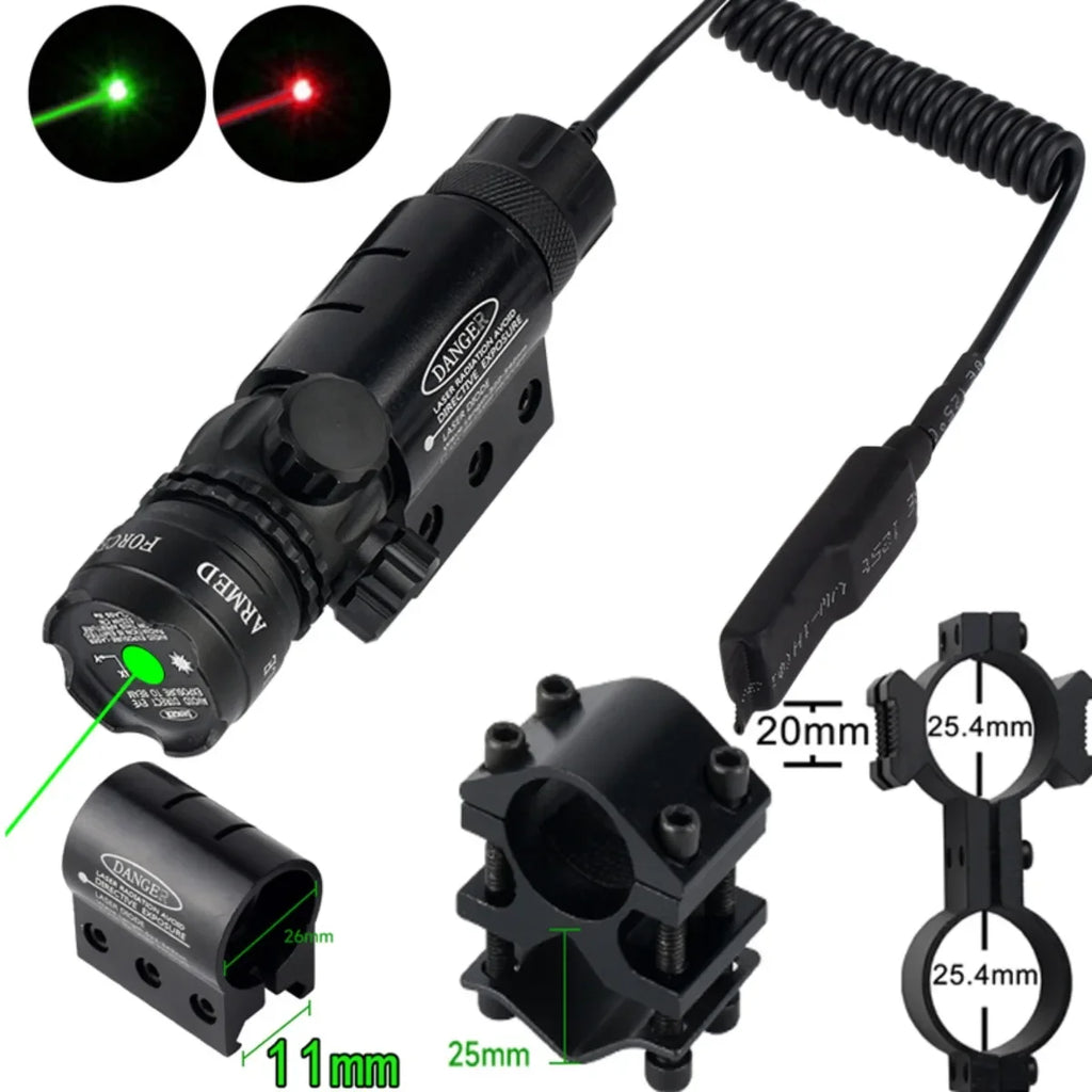 Red Green Dot Laser calibrator Sight Tactical Adjustable Hunting Laser Gear Accessories Laser Locator For 20mm Rail