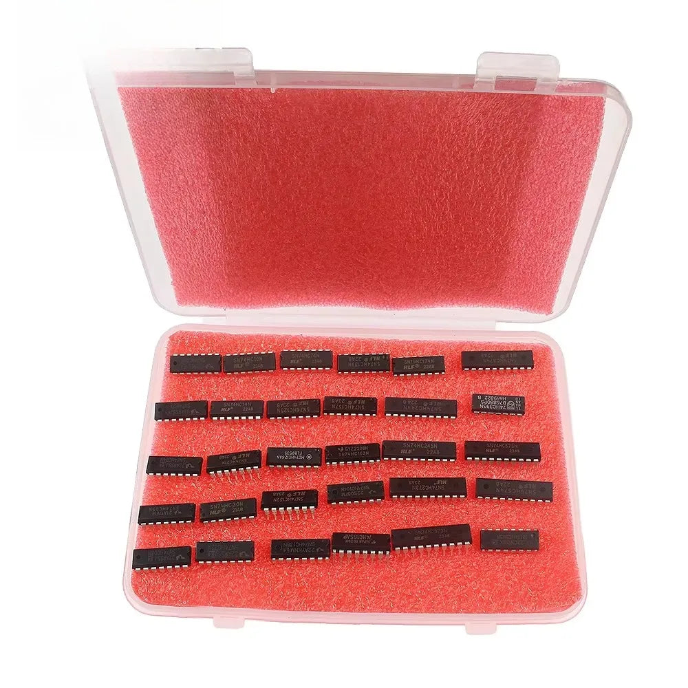 30pcs Logic IC Integrated Circuit 74HC Series Assortment Kit 74HC595 74HC573 74HC393 74HC00 74HC30 DIP Register Chip Driver