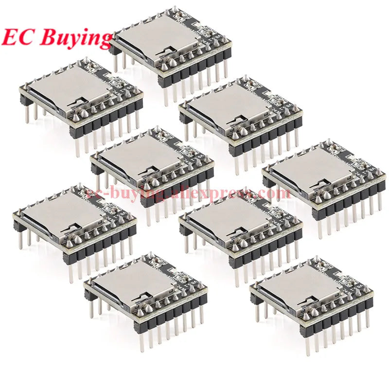 1-20Pcs DFPlayer Mini MP3 Player Module 16P TF Card U Disk MP3 DF Player Audio Voice Module Board IO/Serial Port/AD For Arduino