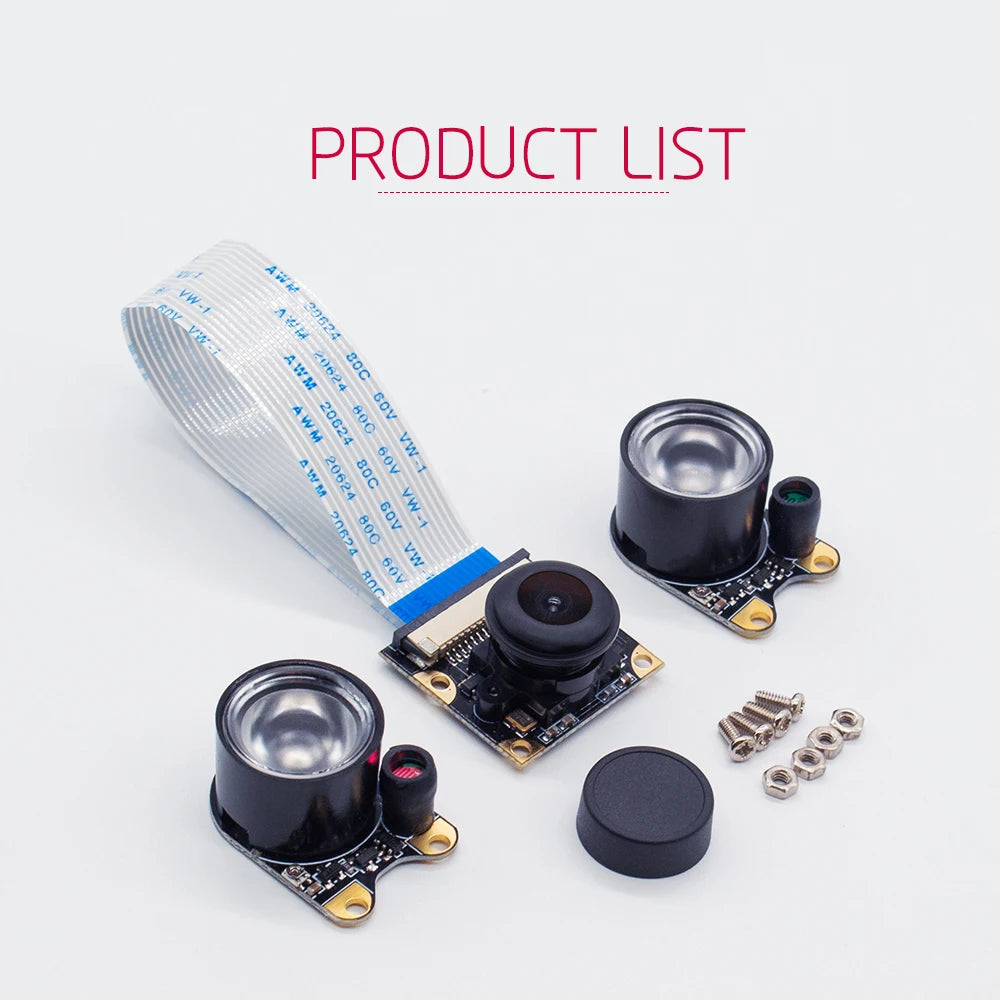 KEYESTUDIO Raspberry Pi Camera Module 5/8 Megapixels 1080p Mini HD PiNoIR Camera Wilde Angle Module For Raspberry Pi 2/3/3B/4/4B