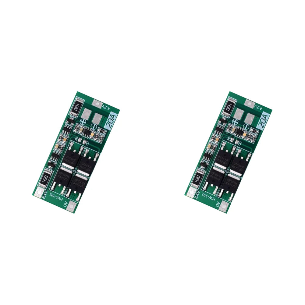 1-5PCS HW-391 2S 20A 7.4V 8.4V 18650 BMS Module 18650 Lithium Battery Charger Protection Board Standard/Balance Module for DIY ﻿