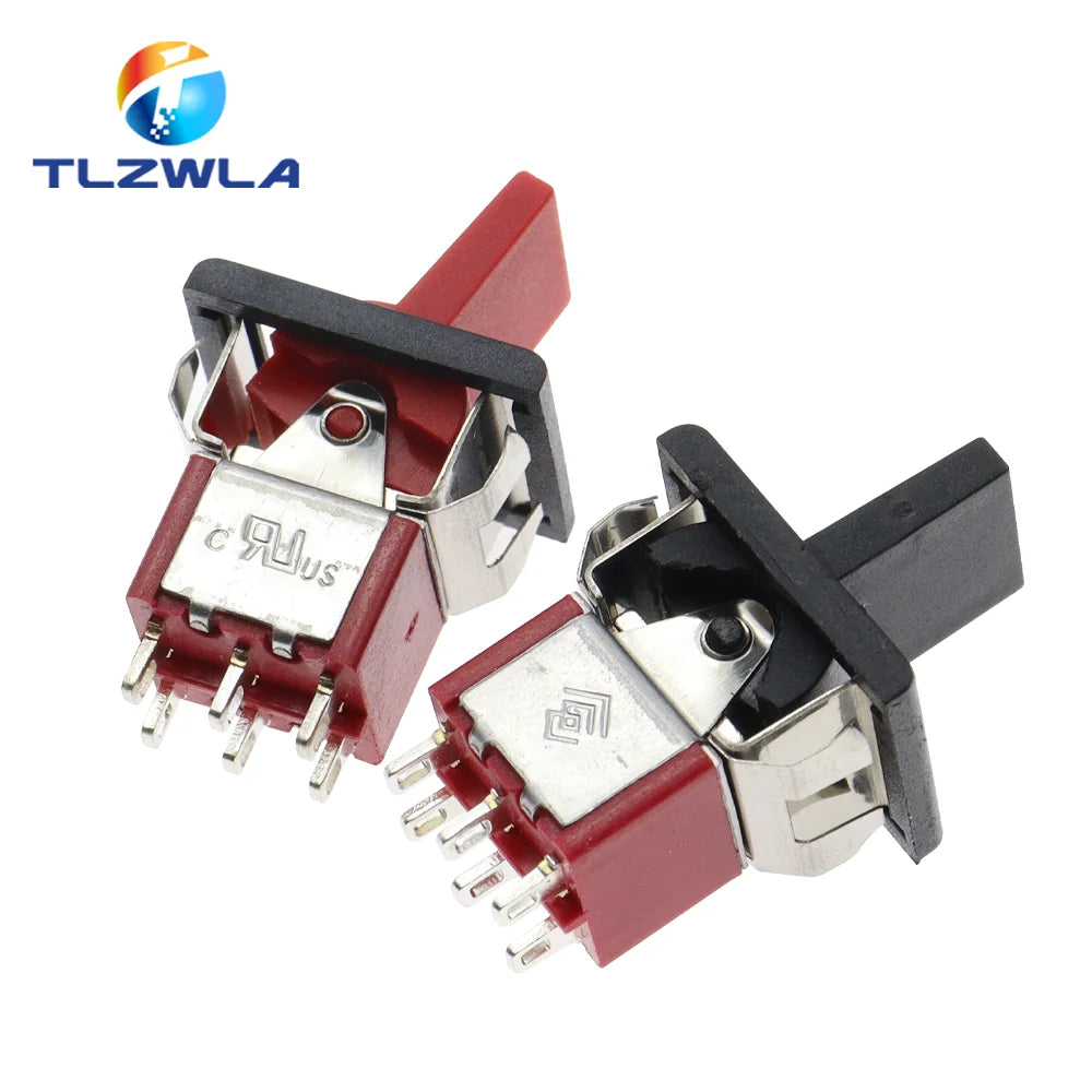 1PCS SH T80-R Series Mini Paddle Toggle Switch Square Snap-in Panel Mount 5A/125VAC