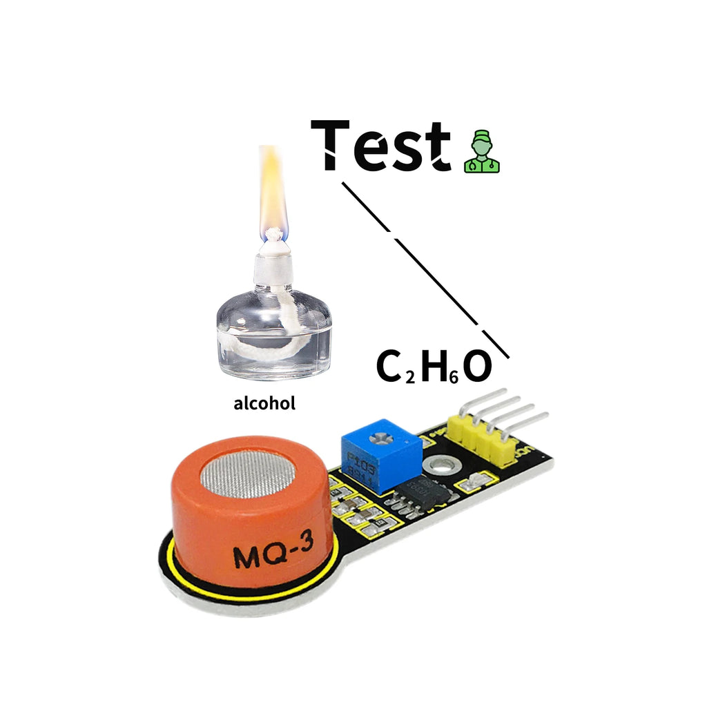 Keyestudio MQ Series Sensor Gas Sensor MQ-2 MQ-3  MQ-5 MQ-135  MQ-6 MQ-8  MQ-7 Module  for Arduino Sensor DIY Electronic Projec