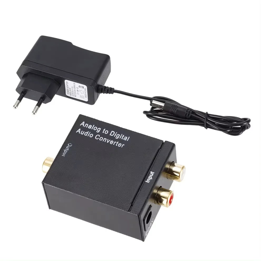 ADC Analog to Digital Audio Converter Analog to Optical Fiber Coaxial Signal ADC Spdif Stereo 3.5MM Jack 2*RCA Amplifier Decoder