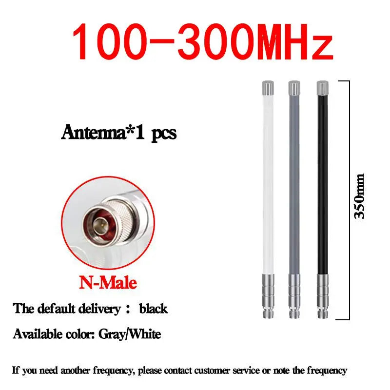 20-500 MHZ Antenna, 100-300 MHZ, 300-500 MHZ Full-Band Fiberglass Antenna, N Male Head OMNI LoRa Module Antenna, Supports Custom