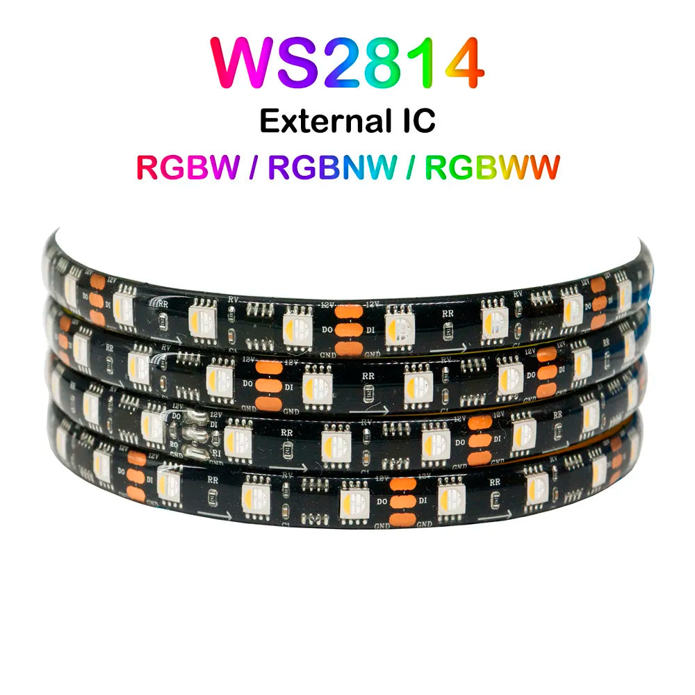 WS2814 Led Strip Light 4 in 1 Similar SK6812 RGBW Addressable IC WS2811 RGBWW RGBCW 5050 3PIN Led Lights IP30 65 67 DC12/24V