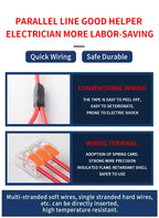 10/20/30/50Pcs Orange Electrical Splicing Compact Quick Lever Wire Connector Lighting Terminal Blocks Wide Capacity 0.2-4mm²