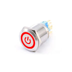 ABILKEEN 22/25MM 1NO1NC/2NO2NC Metal Push Button Switch IP65 Waterproof Momentary/Latching Push Button with LED Ring Light