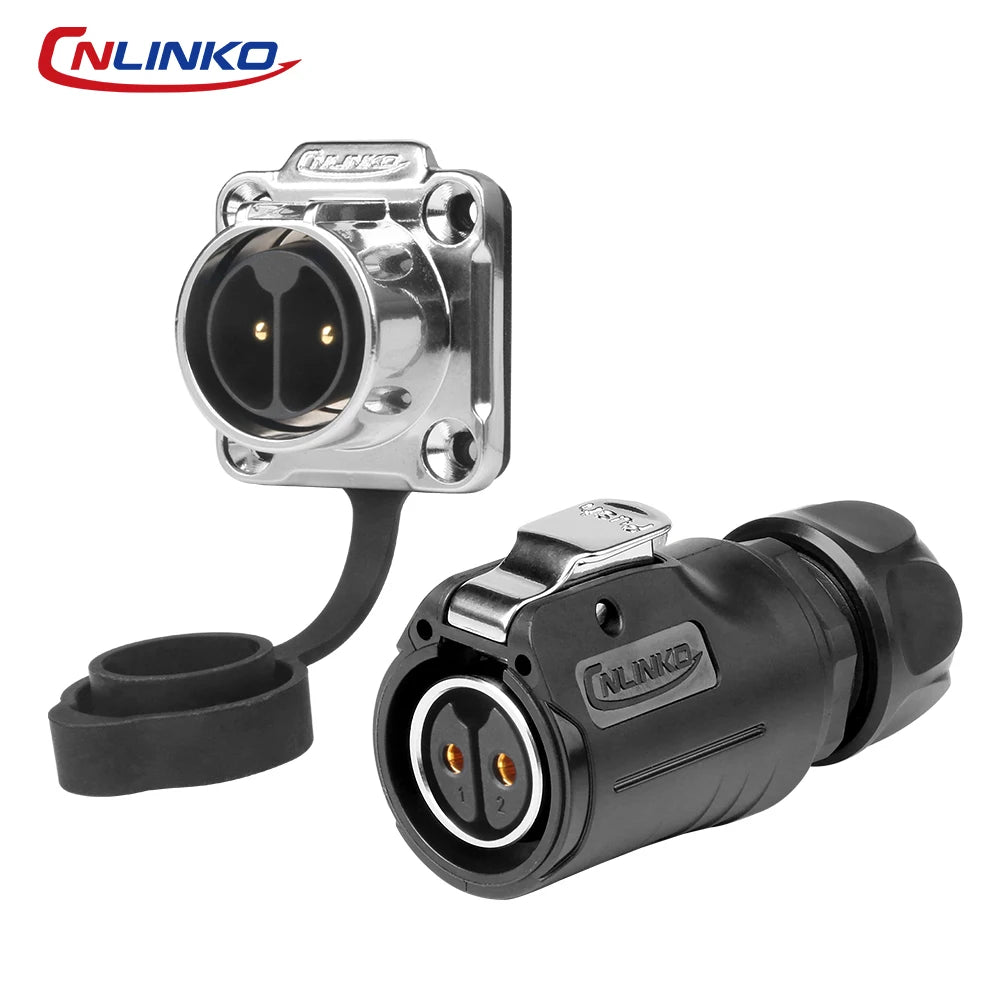 CNLINKO M20 Upgraded High Quality LP20 2 3 4 5 7 9 12 14 Pin Connector Circular Industrial Loose-proof IP68 Waterproof Connector