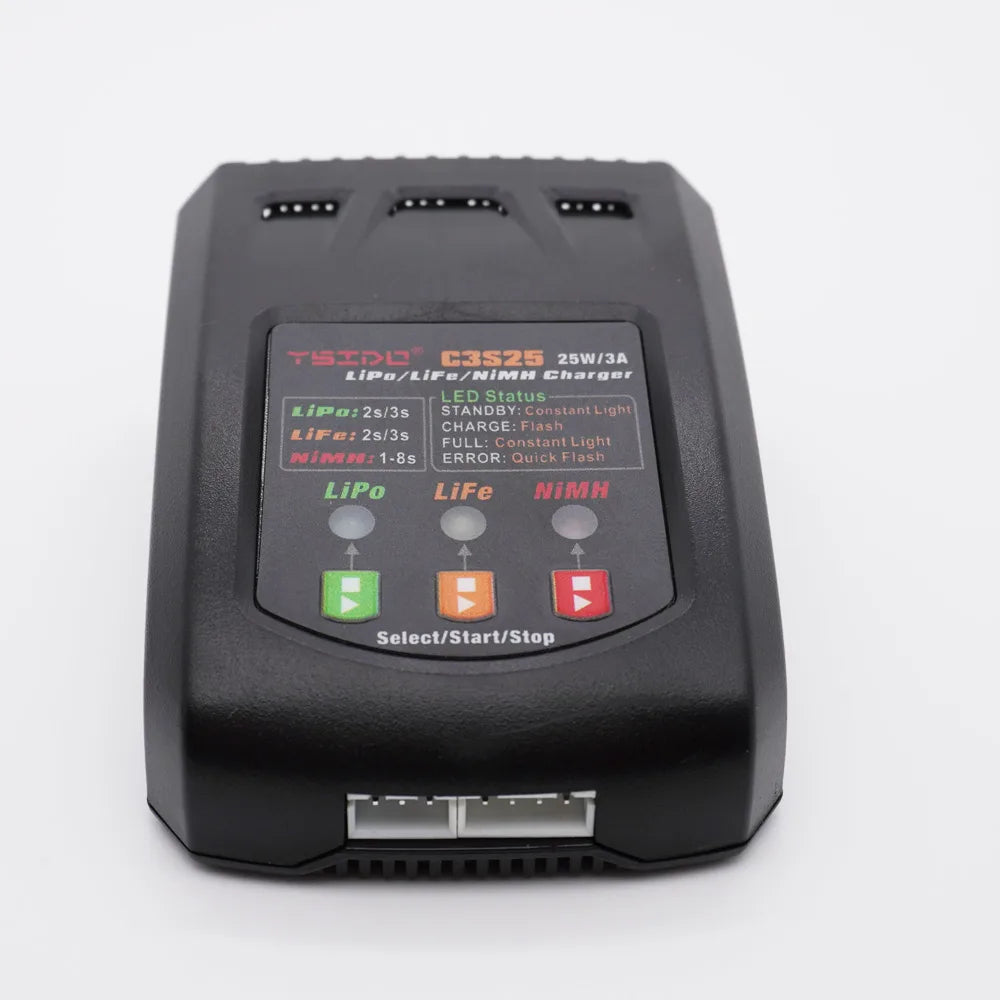 C3S25 25W/3A Mini Charging Balance Charger EU/US Plug for RC 7.4V-11.1V 2-3s Lipo NiMh Battery Remote Control Toy Car Charger