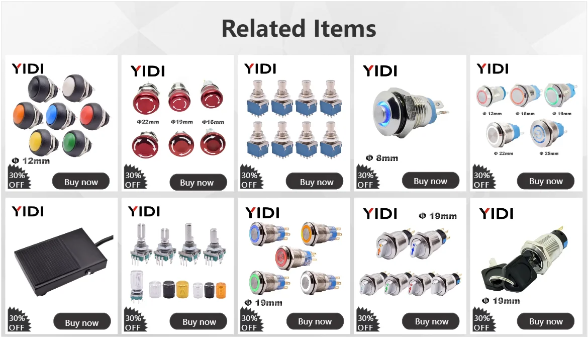 16mm Metal Rotary Selector Switch 2 3 Position On Off 12V Led Light Red Green Push Button Switch 1NO1NC 2NO2NC Latching SPDT