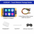 ESP32 2.4-Inch Capacitive Touch Display Wifi Bluetooth Development Board 240 x 320 Resolution Development Board CH340 Type C